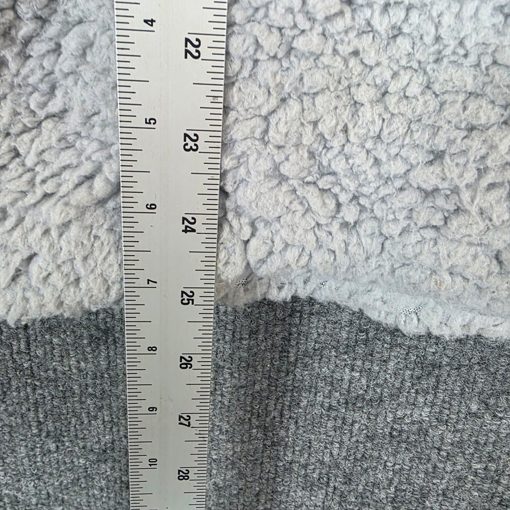 Prana Permafrost Half Zip Fleece Hoodie Light Blue Grey Recycled Sherpa Small - Picture 7 of 10